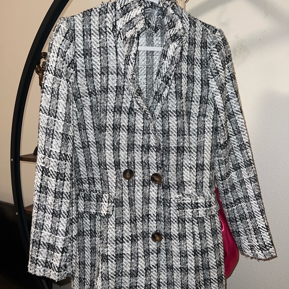Women's Black and White Plaid dress